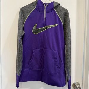 Nike Purple and Gray Hoodie